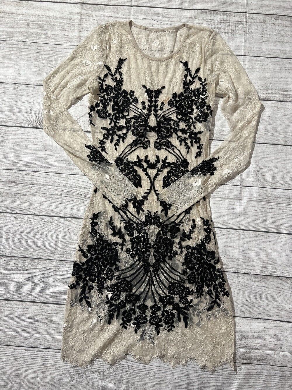 For Love & Lemon Lacy Dreams sheer lace embroidered bodycon dress Style